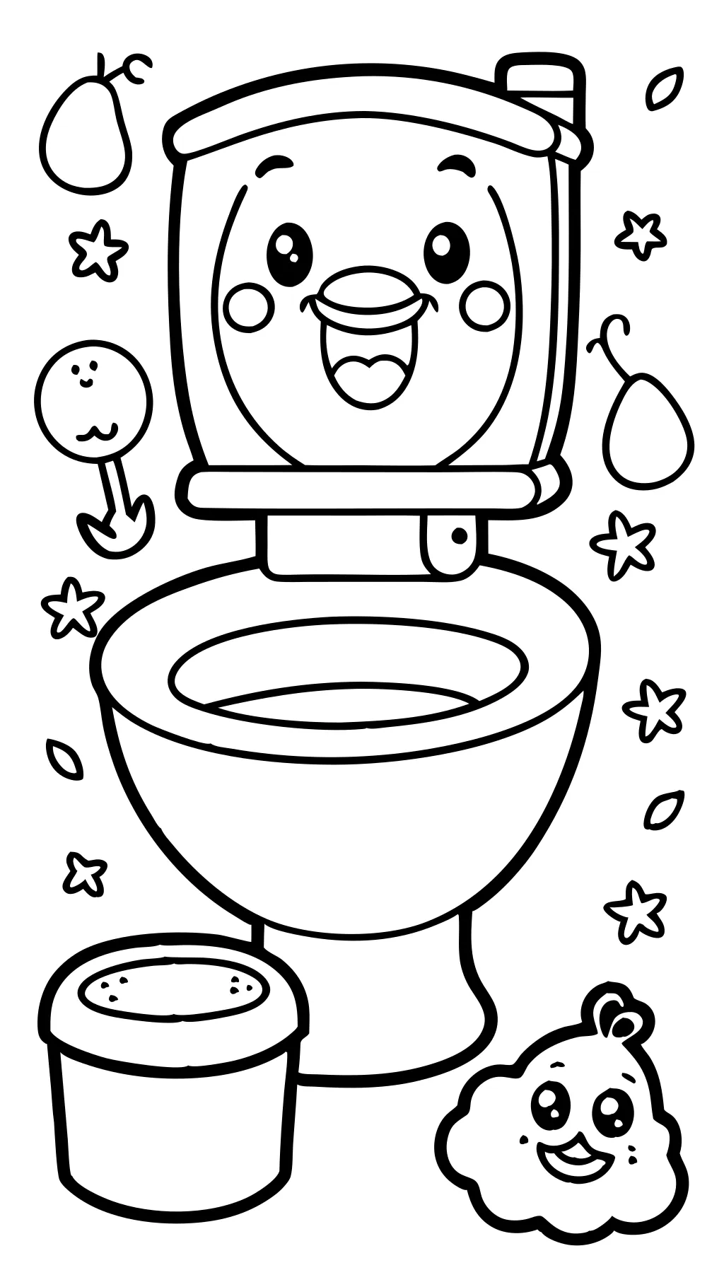 toilet coloring pages